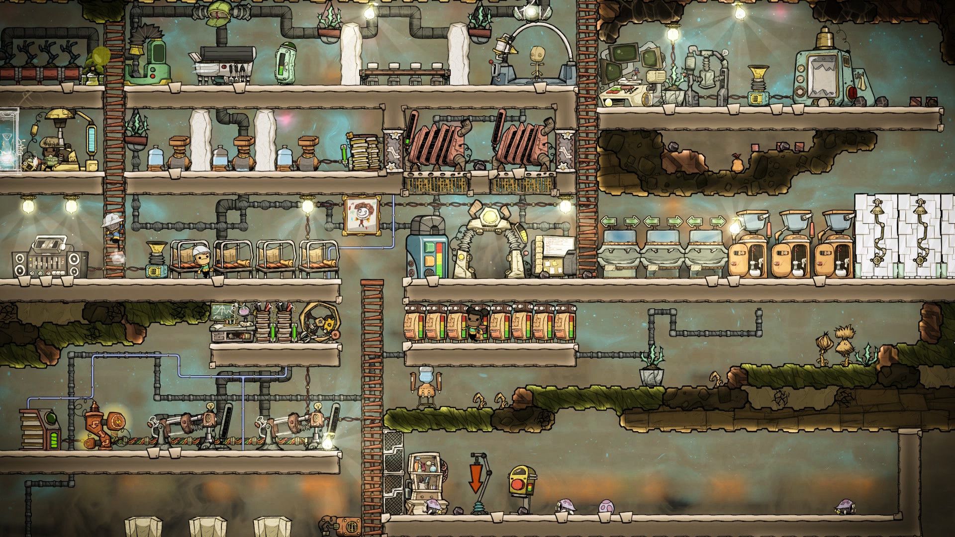 A colony in Oxygen Not Included.