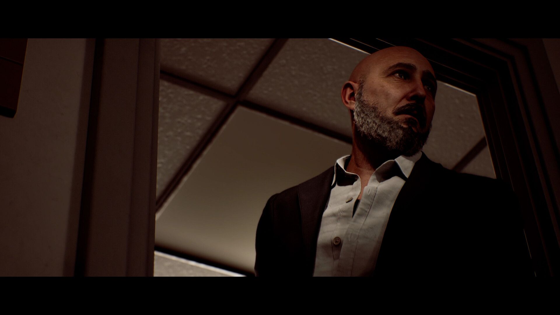 A man stands in a doorway in Silent Hill: Townfall