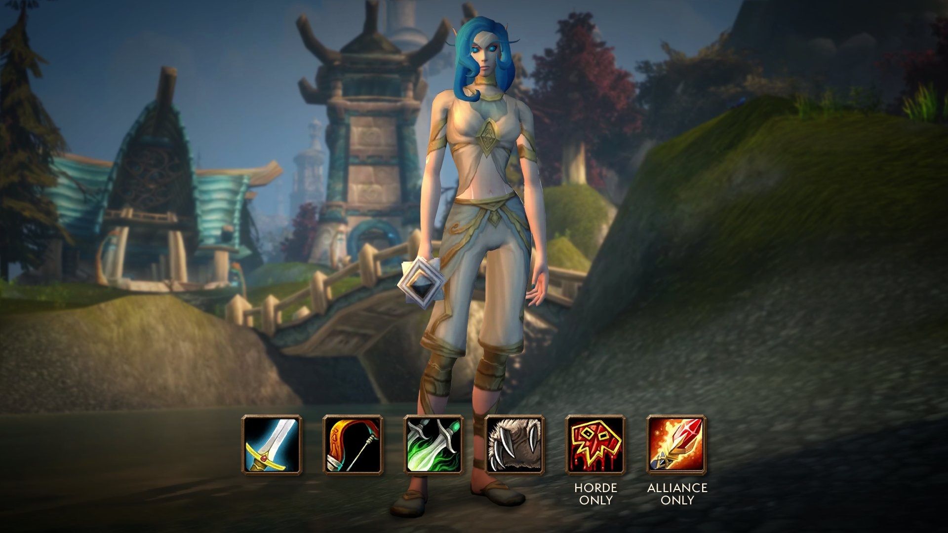 A Skyborne character beside class choices in WoW Forever