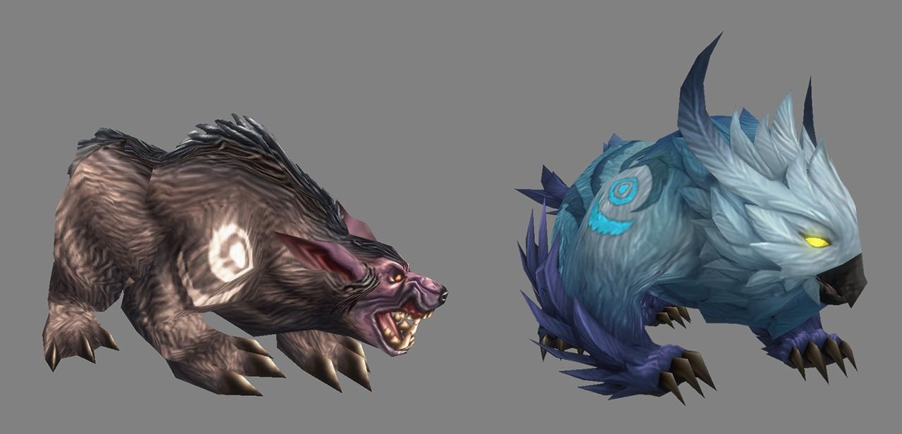 Blizzard preview showing two Skyborne Druid forms