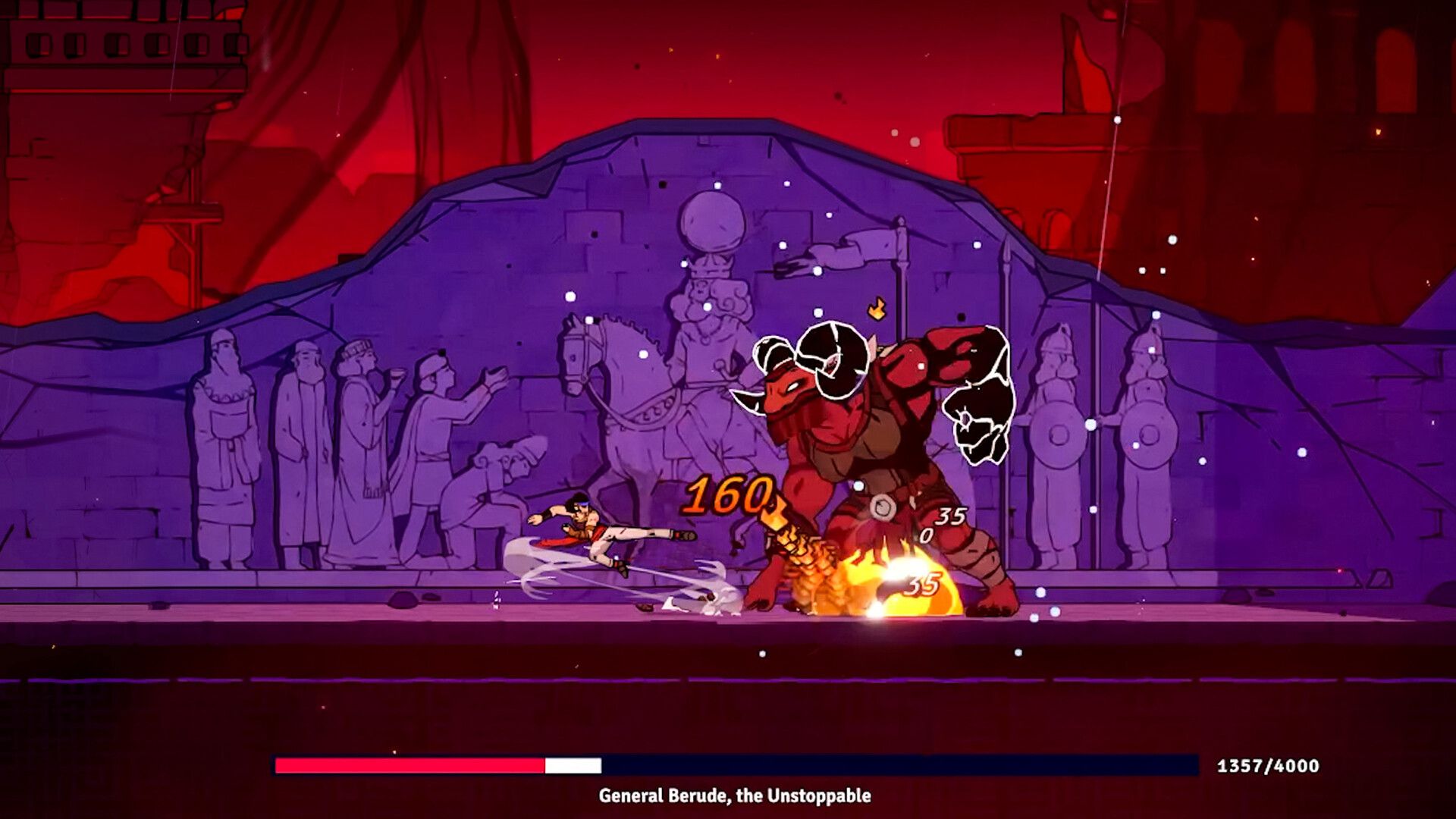 The Prince moving through a vertical combat area.