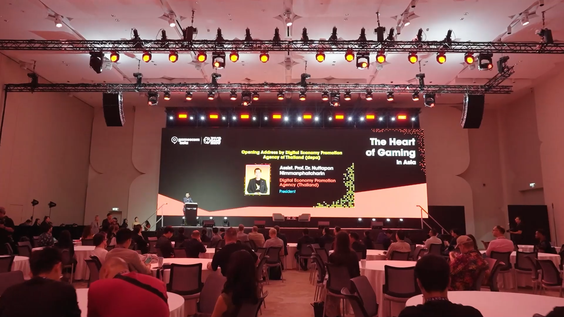 The gamescom asia conference stage in organizer promotional footage.