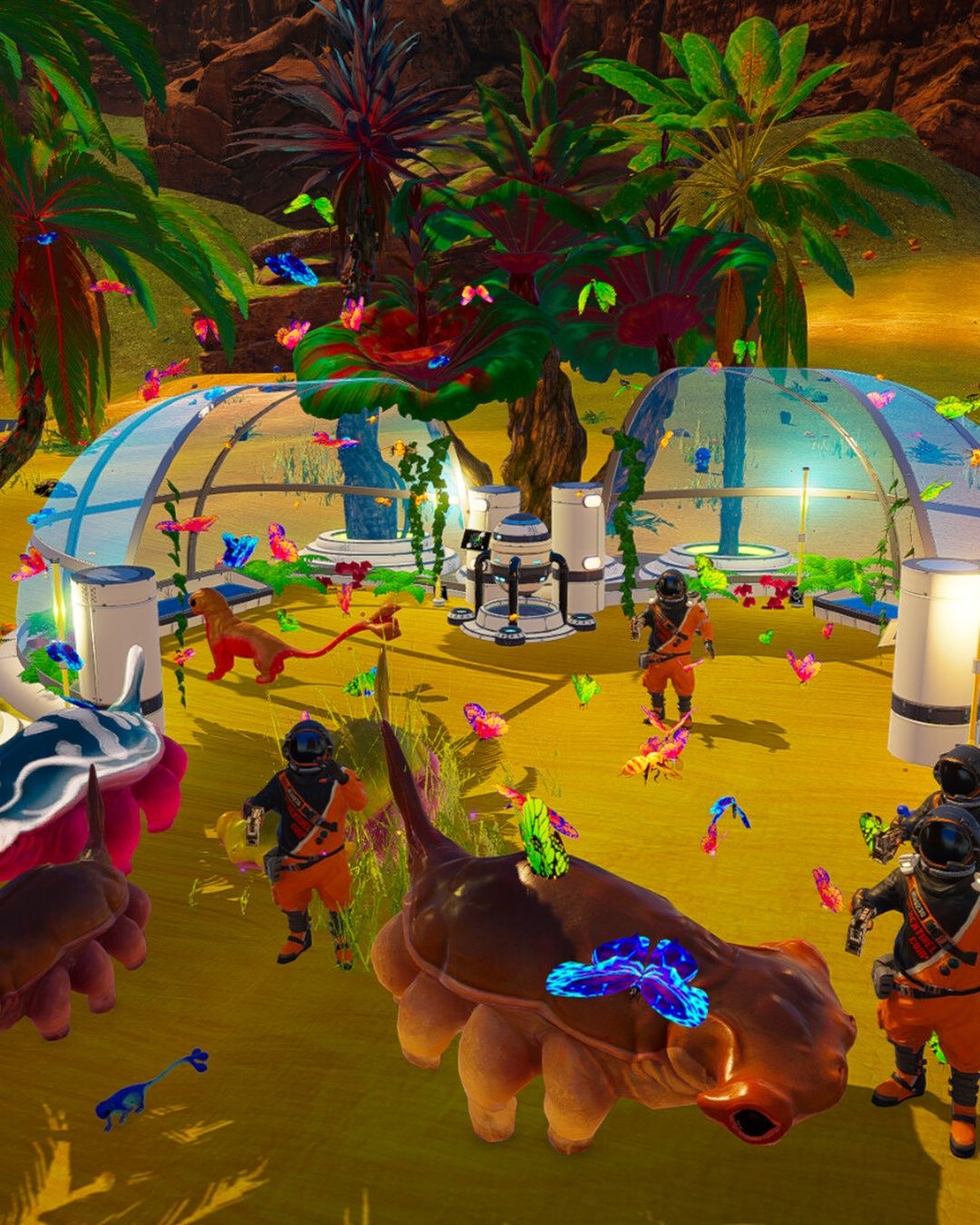 The Planet Crafter terraforming base scene.