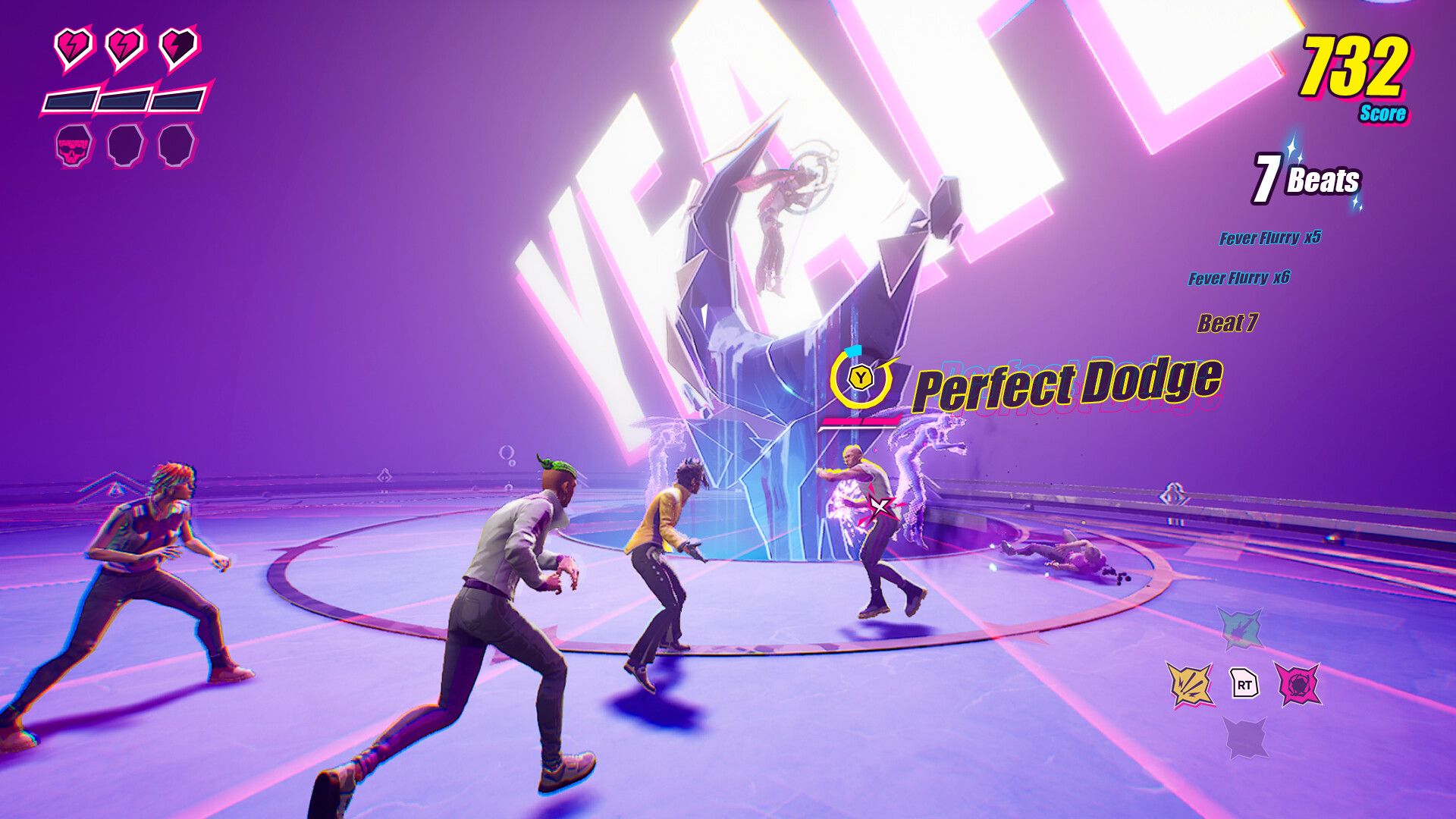 Dead as Disco combat screenshot.