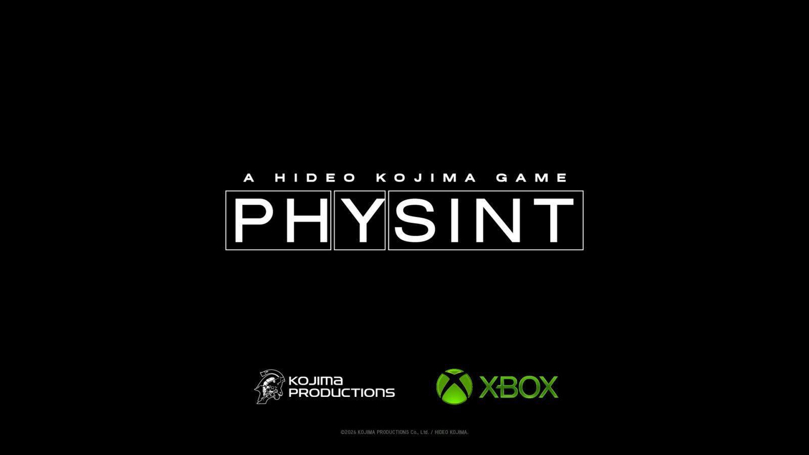 Hideo Kojima and Xbox leadership image for the PHYSINT publishing partnership.