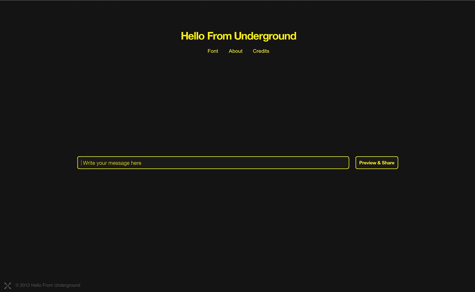 Hello From Underground by Christian Lopez