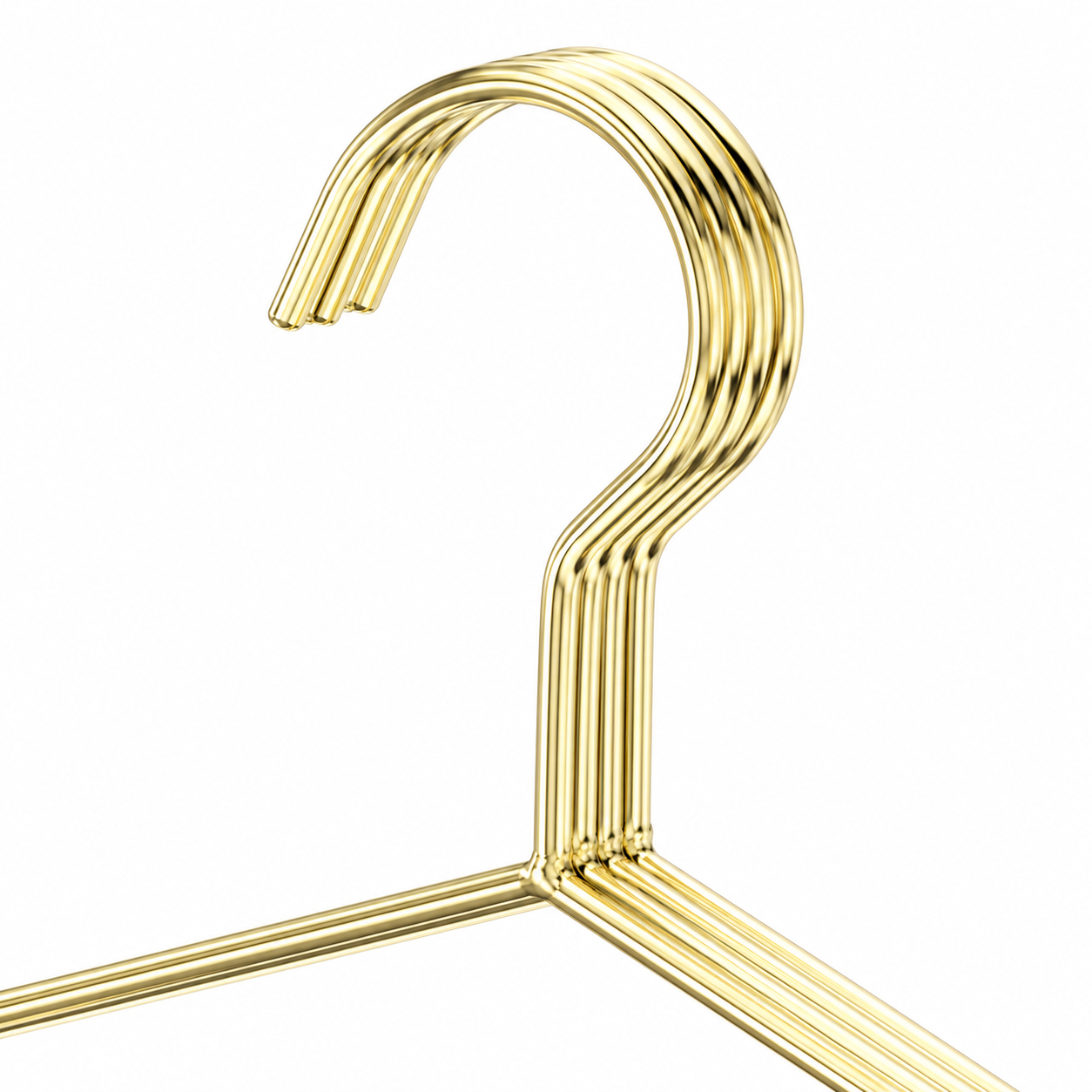 Goldfarbener Metall-Kleiderbügel – Produktansicht 3