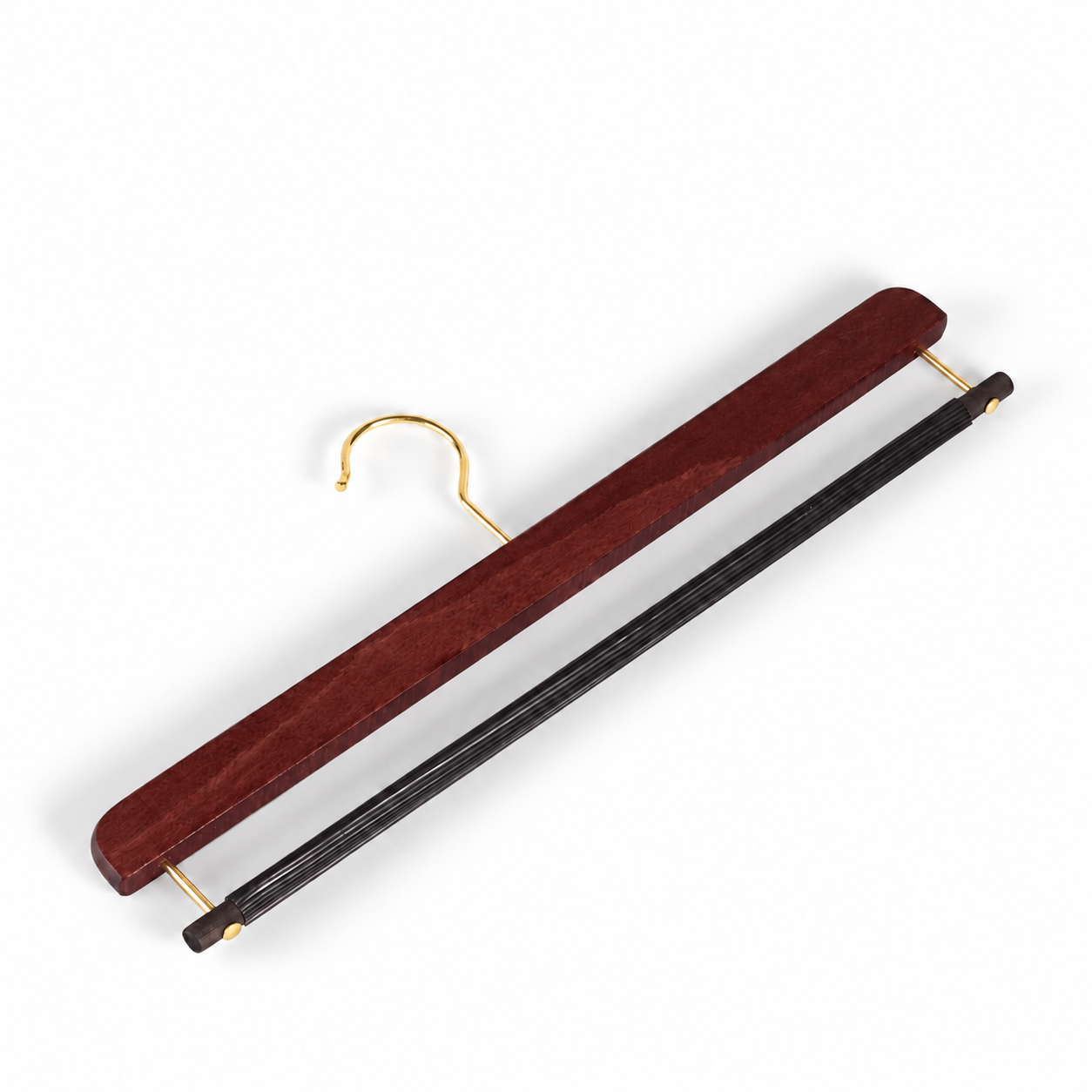 Unfinished Beechwood Trouser Hanger with Rubber Non-Slip Bar – product view 2