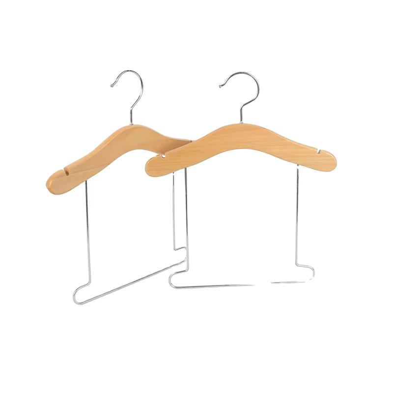 Children's Wooden Hanger with Extended Lower Bar Frame