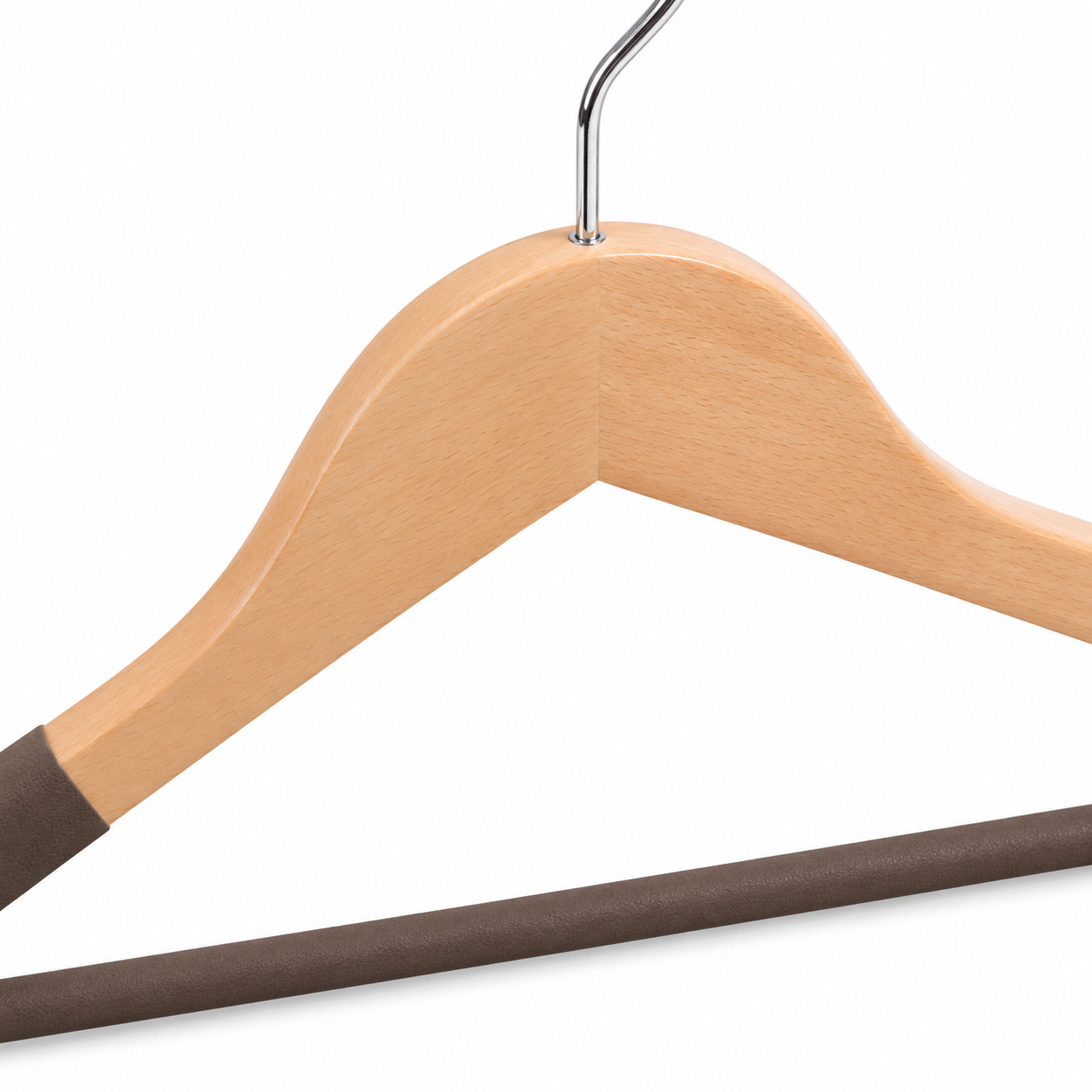 Beflockter Holz-Kleiderbügel für Anzüge – Produktansicht 3