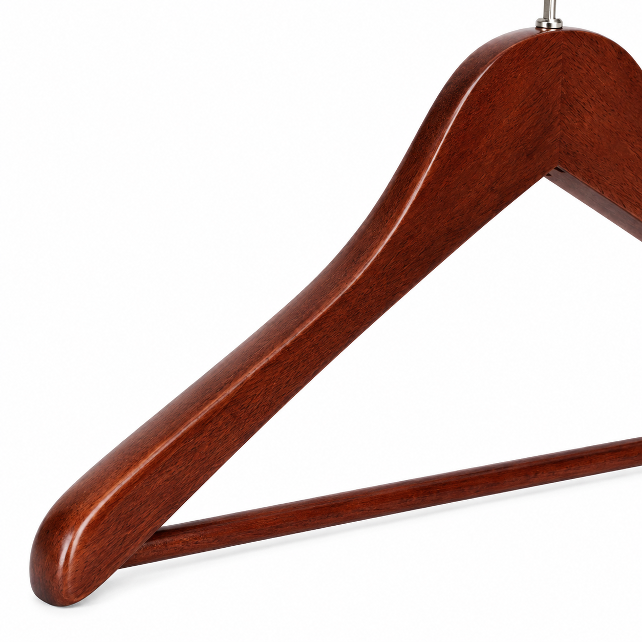 Holz-Kleiderbügel im Antikfinish – Produktansicht 3