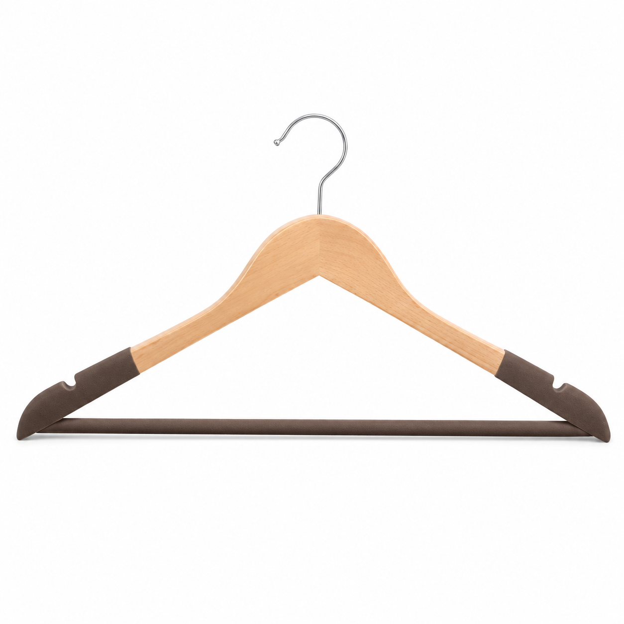 Perchero de madera con terciado para trajes y abrigos