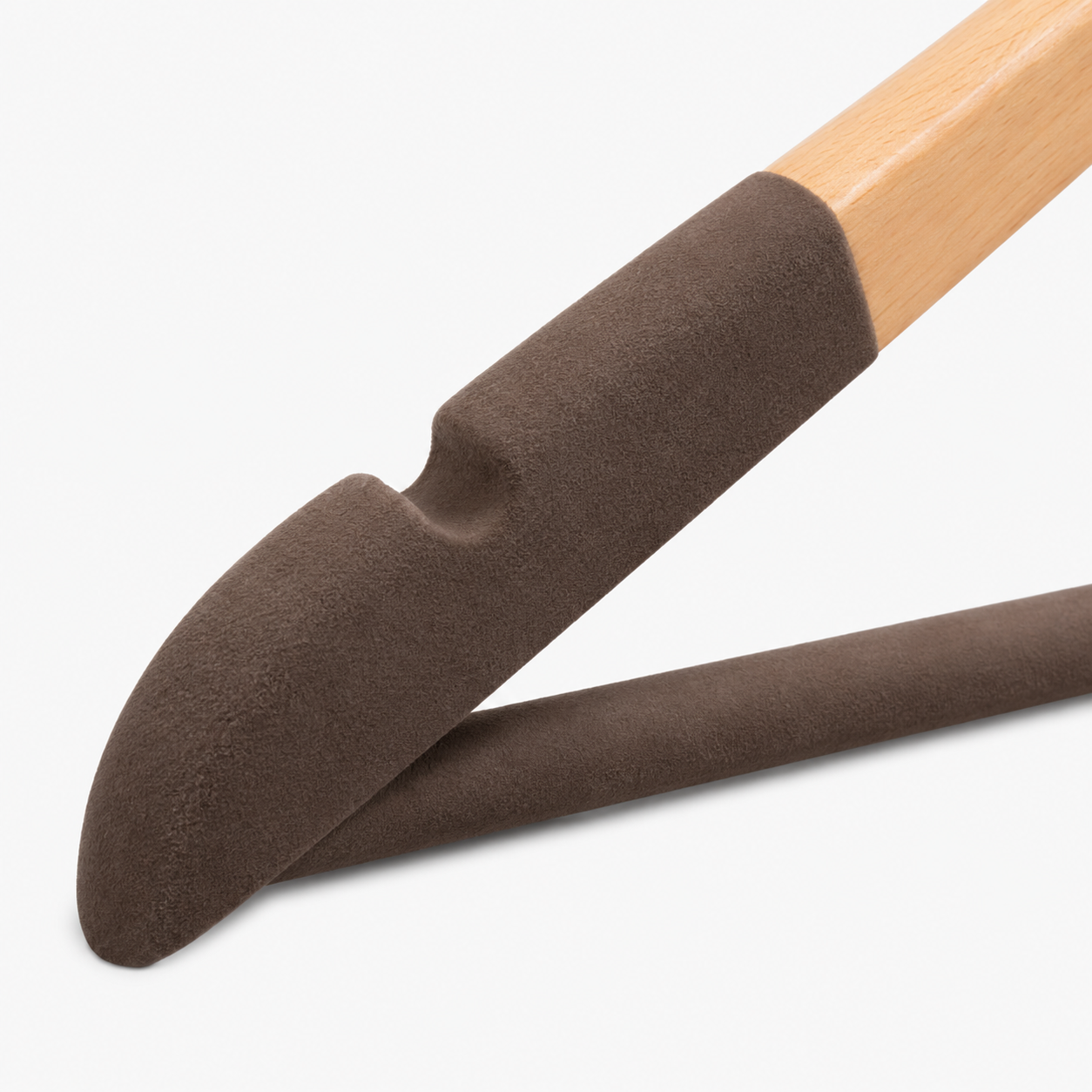Beflockter Holz-Kleiderbügel für Anzüge – Produktansicht 2