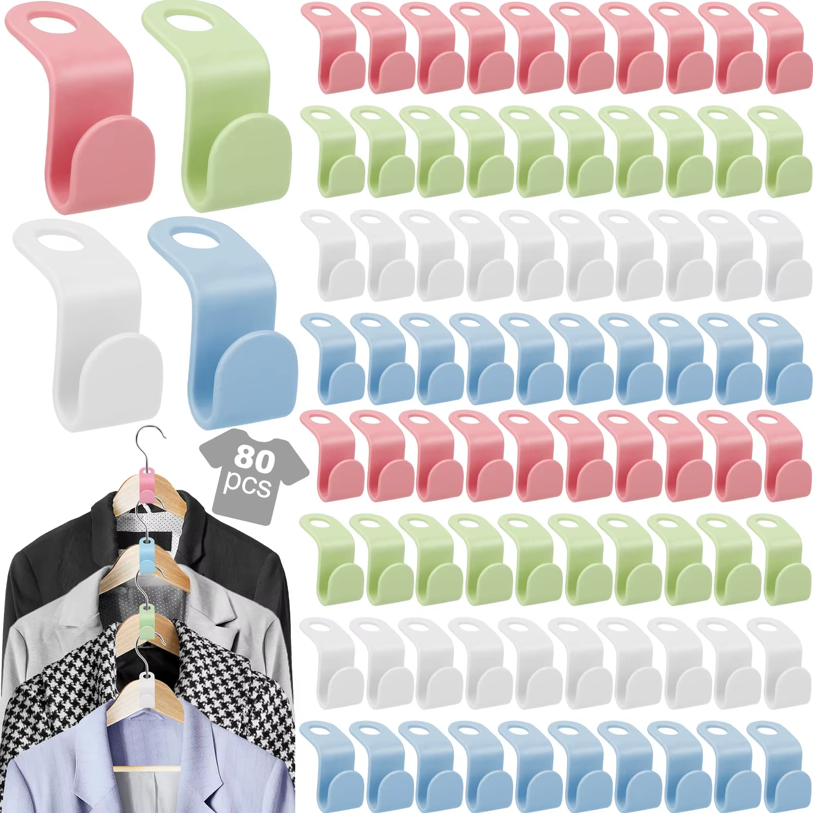 Closet Organizer Space-Saving Plastic Hanger thumbnail 4