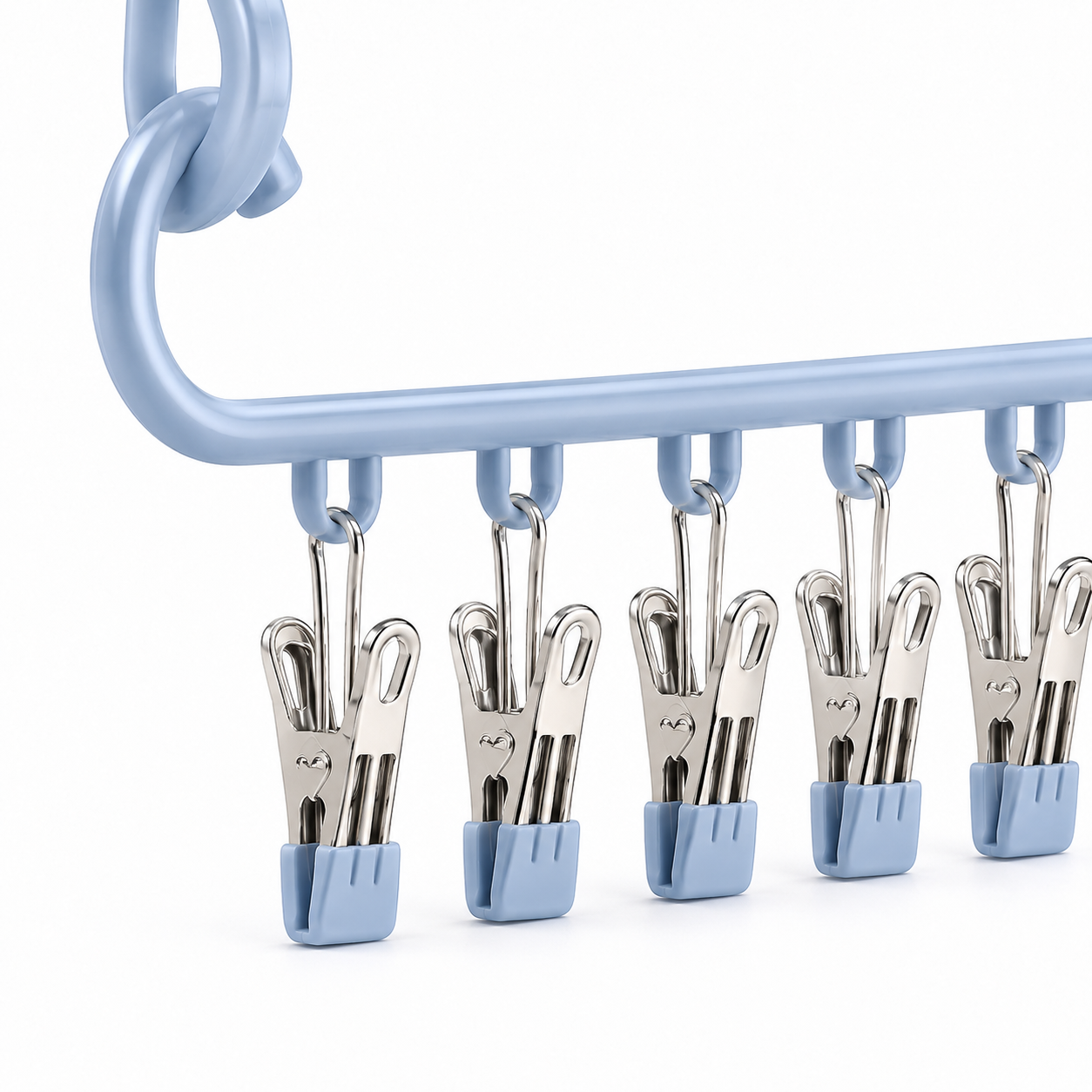 PVC-beschichteter platzsparender Metall-Kleiderbügel – Produktansicht 4