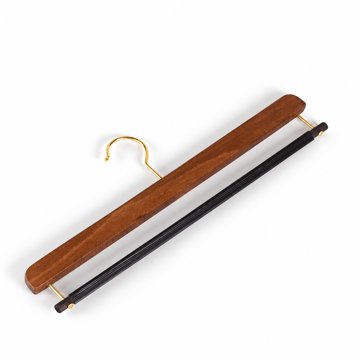 Unfinished Beechwood Trouser Hanger with Rubber Non-Slip Bar – product view 3