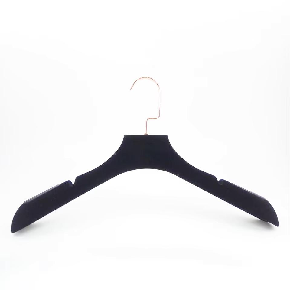 Clothing Hangers Flocked Velvet Black Clothes Hanger