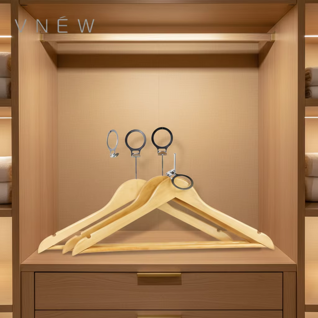 Anti Theft Wood Hotel Wooden Hanger
