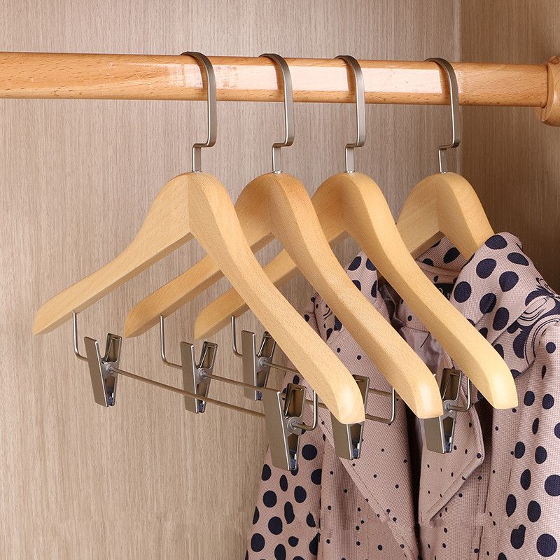 Nonslip Cascading Adjustable Metal Pants Skirts Cloth Hanger With Clips thumbnail 11