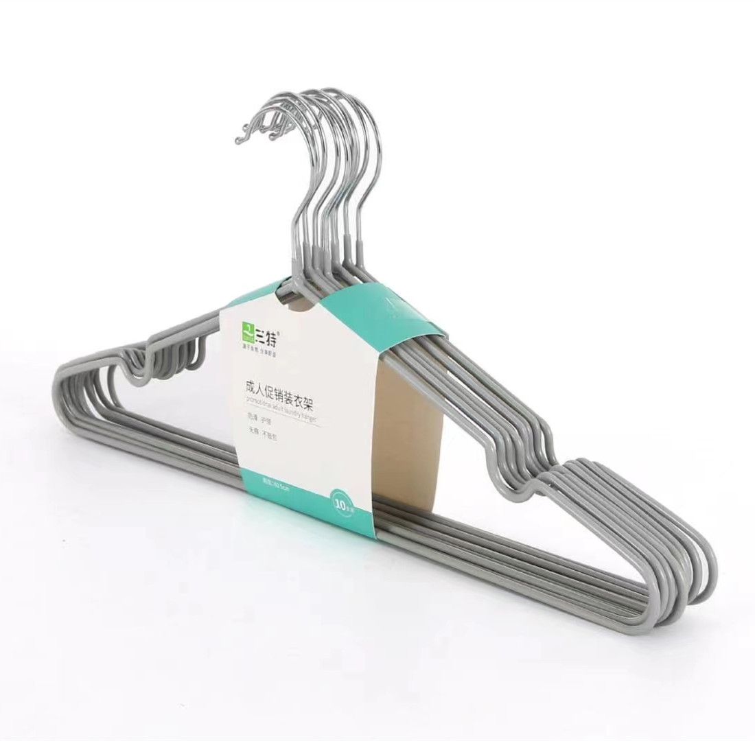 Nonslip Cascading Adjustable Metal Pants Skirts Cloth Hanger With Clips thumbnail 12