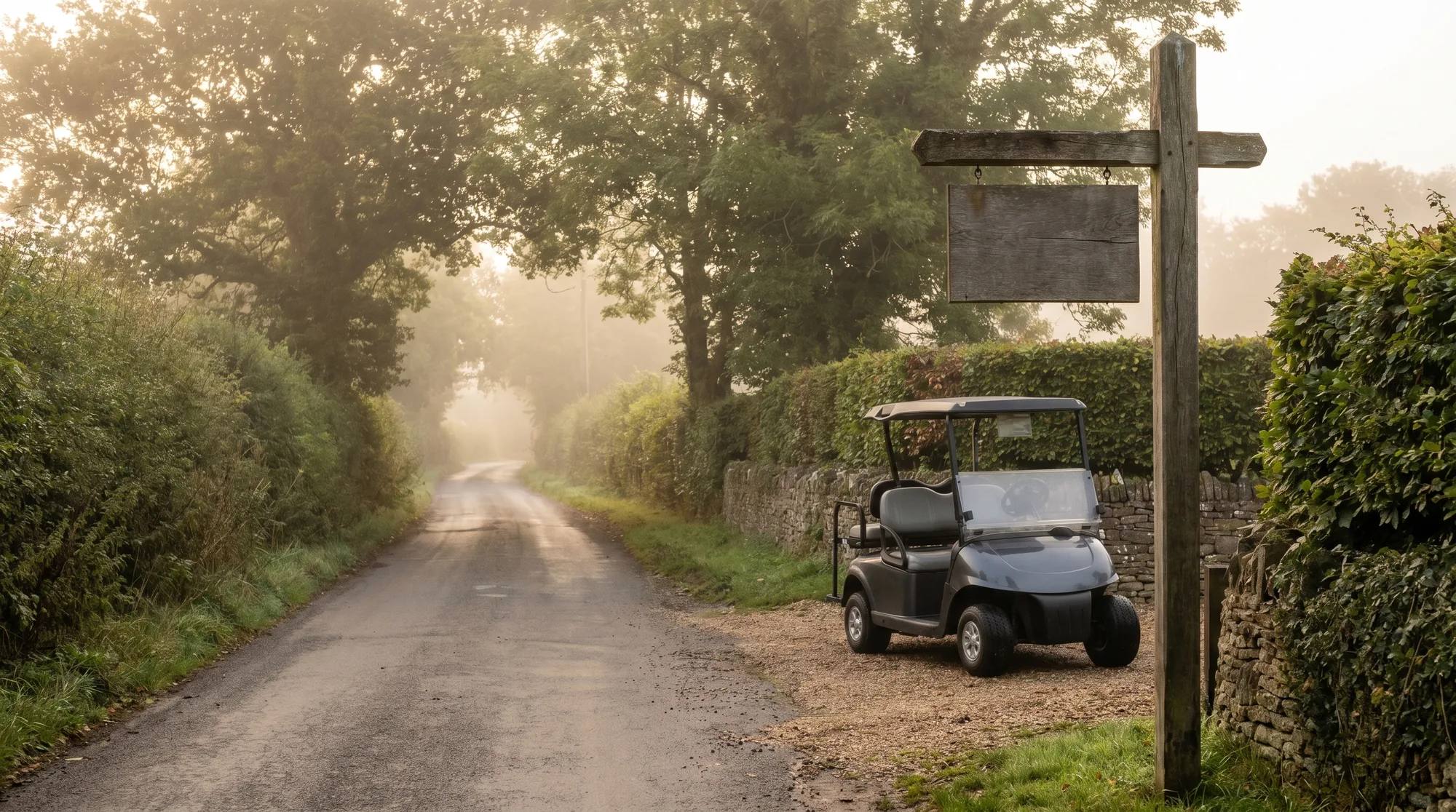 Can you drive a golf buggy on the road in the UK?