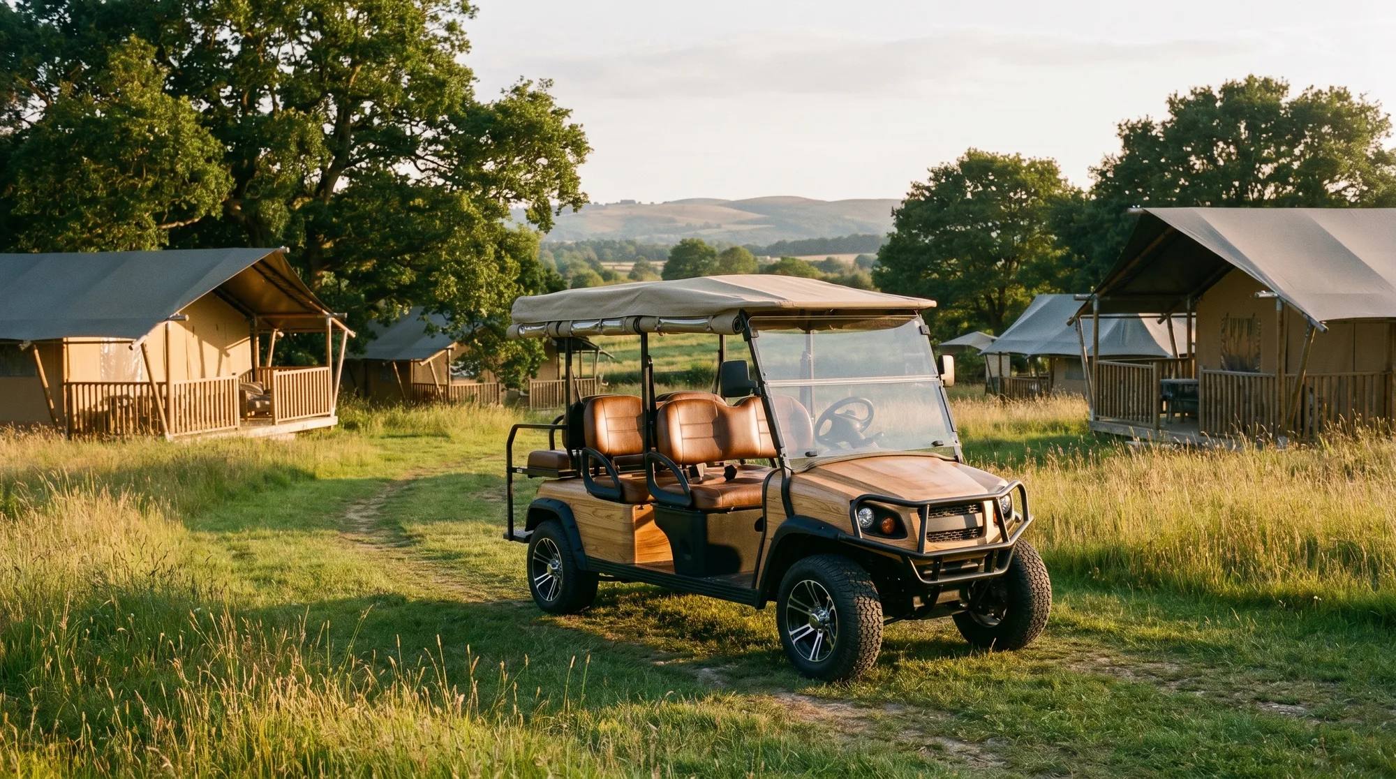 Electric buggies for glamping and luxury campsites