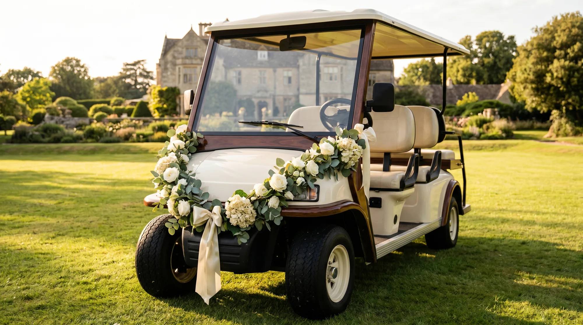 Wedding golf buggy: a planner's guide to hire and styling