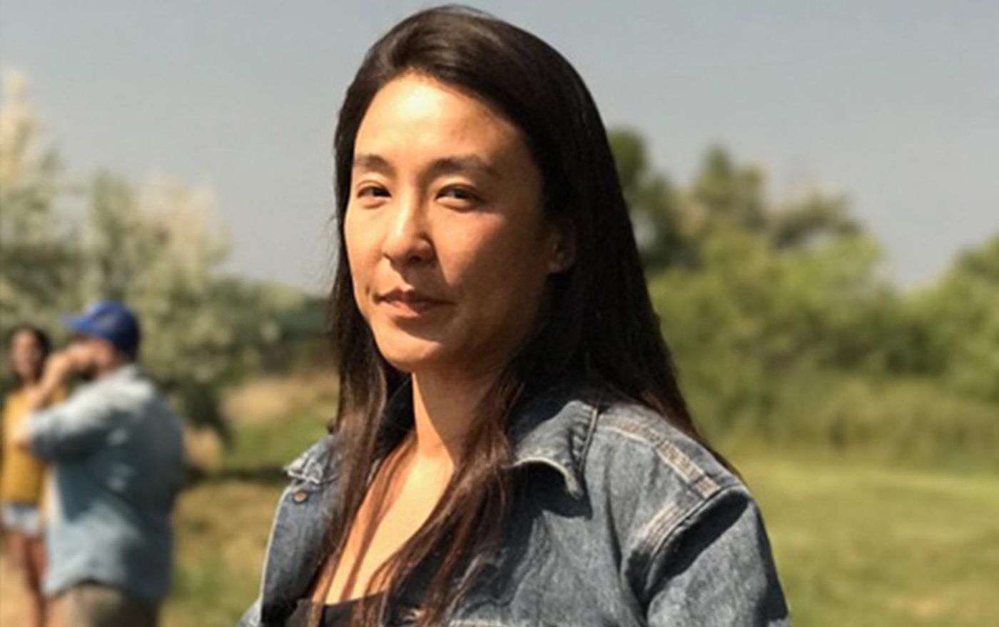 Portrait of set decorator Ester Kim outdoors on location
