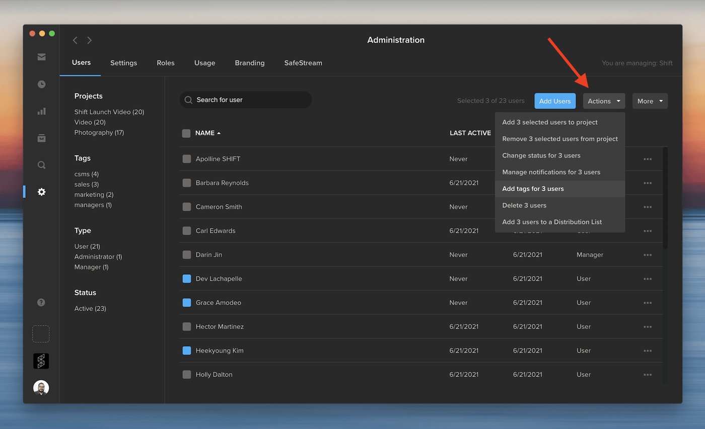 Add Tags to Users