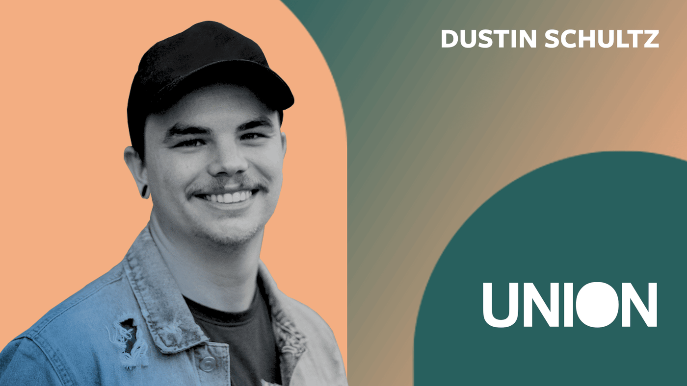 Podcast guest card for Dustin Schultz of Union