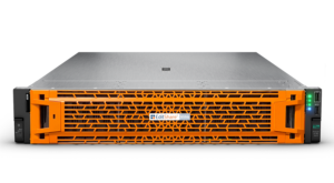 EditShare NVMe storage server with orange front bezel