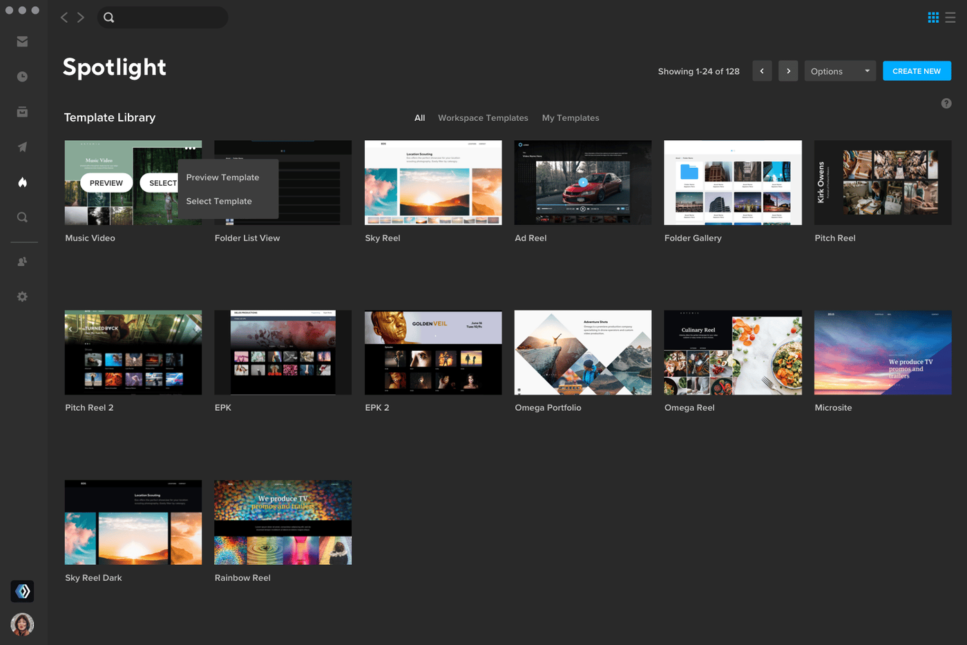 MediaSilo Spotlight template library for building presentation pages