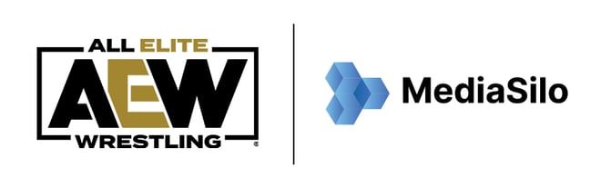 All Elite Wrestling (AEW) and MediaSilo logos