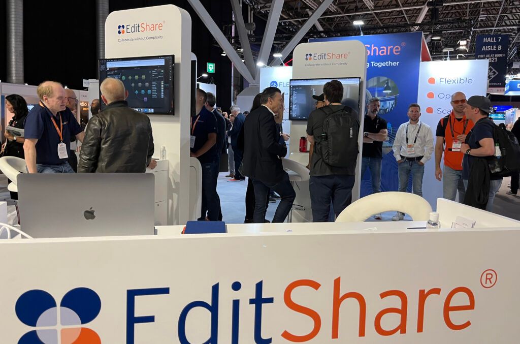 Visitors at the EditShare stand at IBC 2022