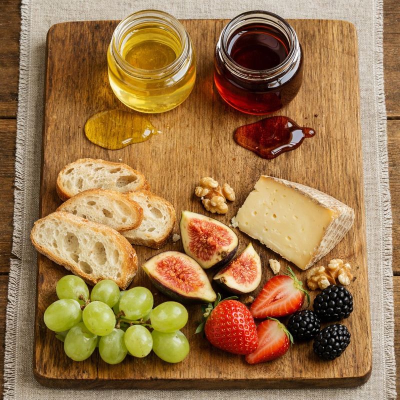 Fresh ingredients for preparing Acacia Honey and Chestnut Honey.