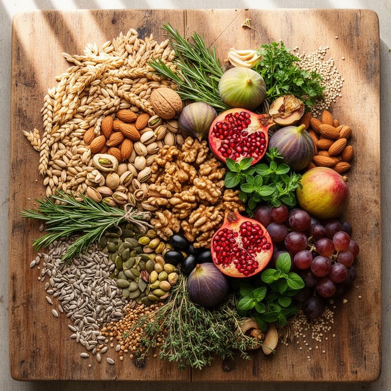 Ingredienti freschi per preparare Olio extravergine d'oliva nella dieta mediterranea fatto in casa.