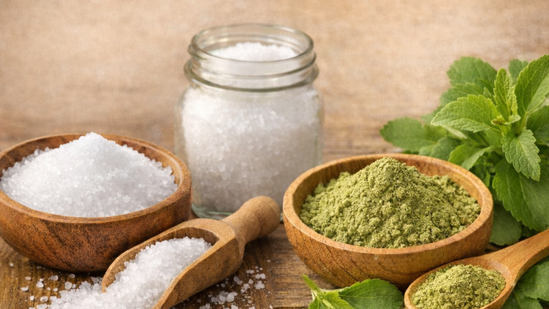 Eritritolo e Stevia: due dolcificanti naturali a confronto