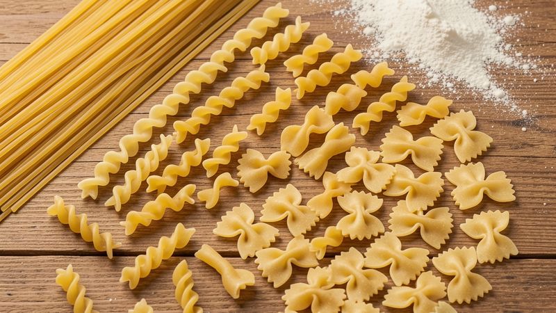Rappresentazione visiva con ingredienti freschi relativi a I Migliori Prodotti di Pasta di Legumi. (Immagine generata con IA)