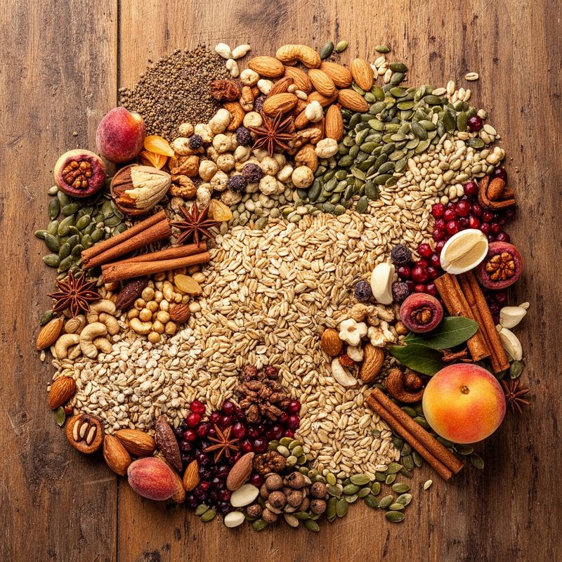Fresh ingredients for homemade Healthy Protein Bars.