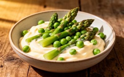 Light Mayo with Asparagus and Peas