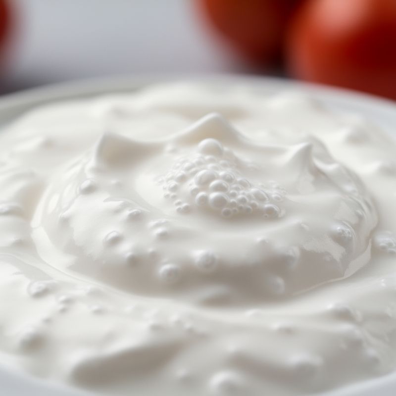 Dettaglio macro della texture cremosa dello Skyr