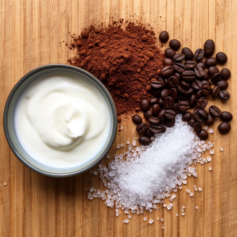 Ingredienti base del gelato su superficie di legno