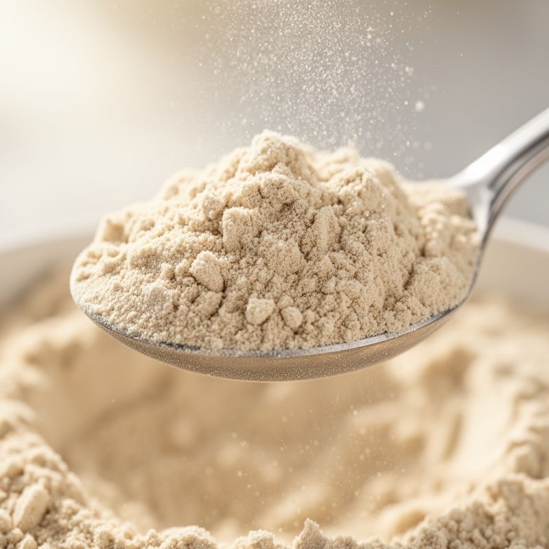 Dettaglio della texture del prodotto in polvere
