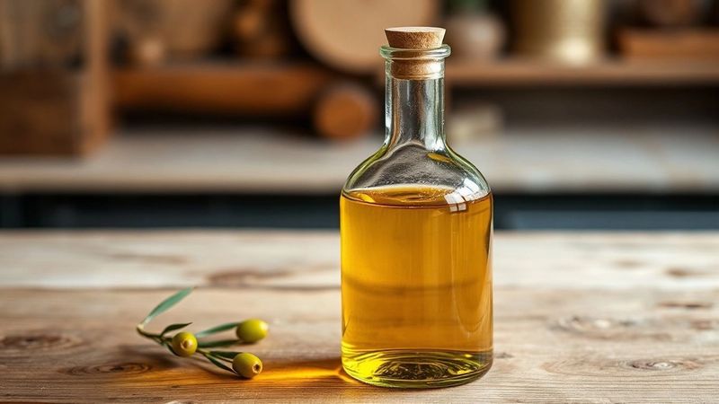 A beautiful comparison between Olive Oil and Sunflower Oil with fresh ingredients.