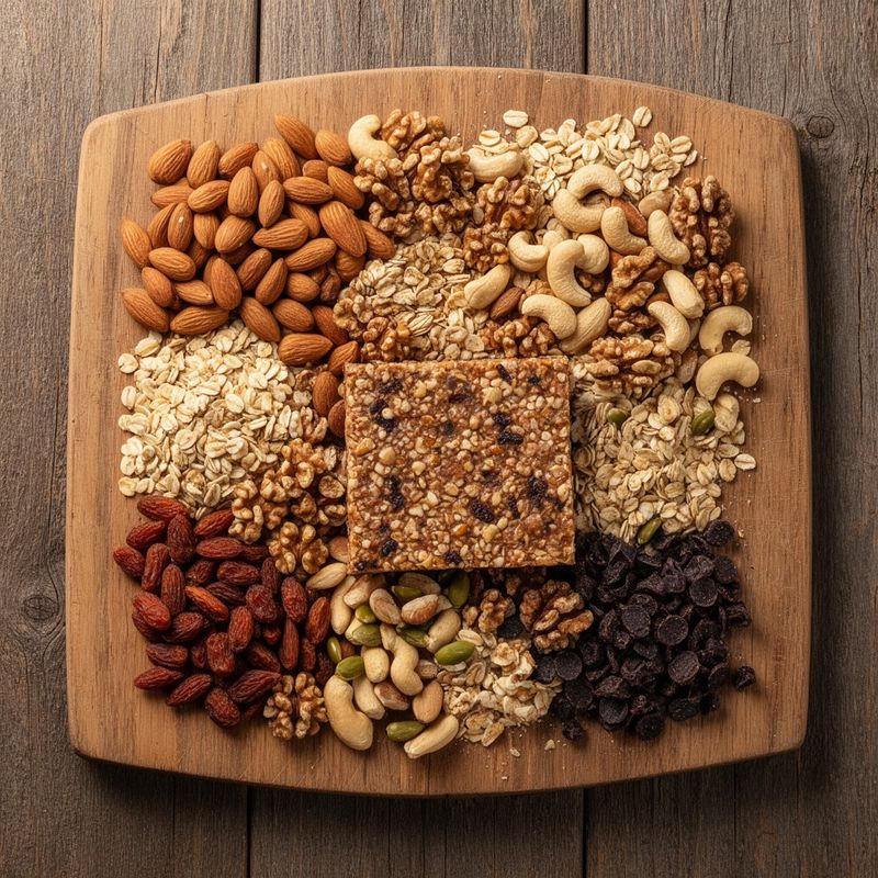 Energy Bars with Dried Fruit - ingredients