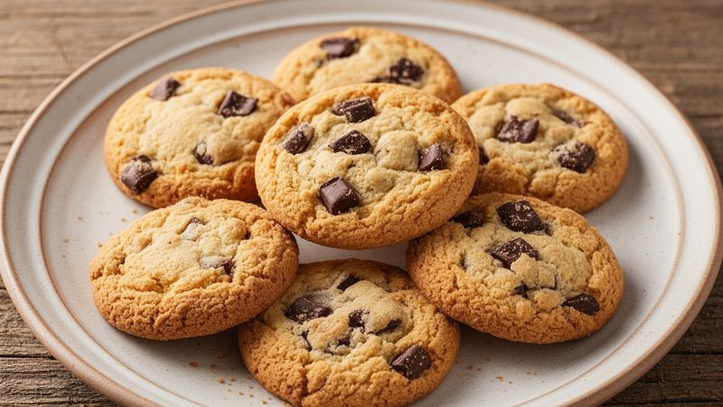Biscotti assortiti su tavolo rustico, pronti per essere gustati