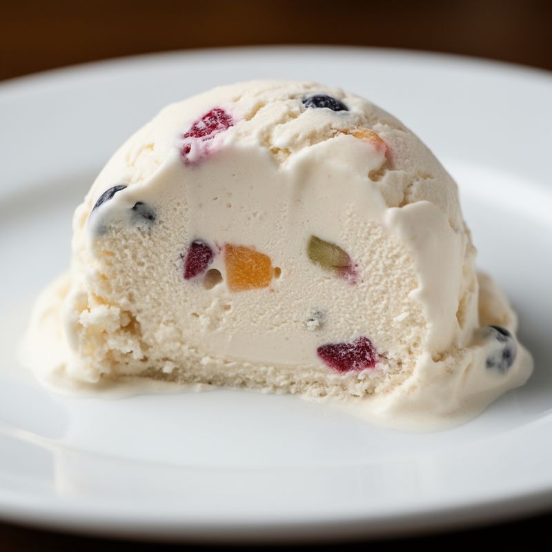 Texture detail of a low‑overrun, handcrafted ice cream.