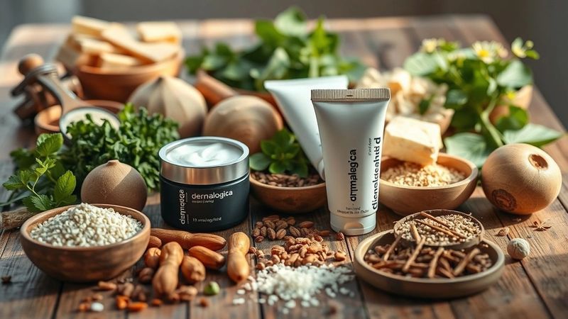 Selezione di ingredienti per Dermalogica.