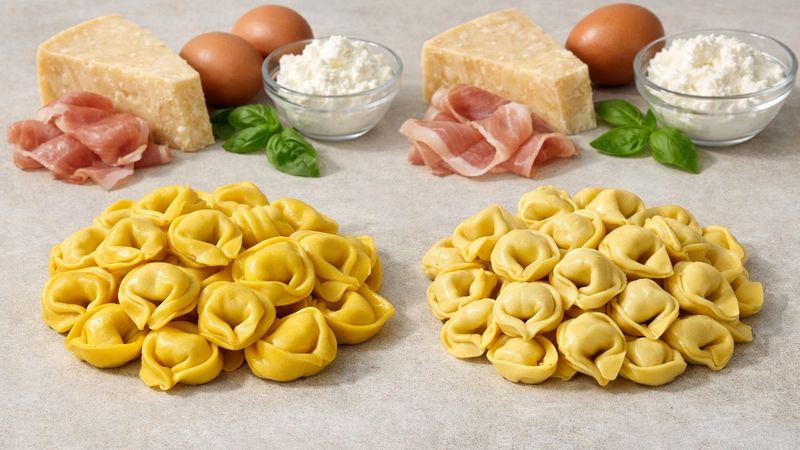 Fresh ingredients for comparing Rana and Buitoni.
