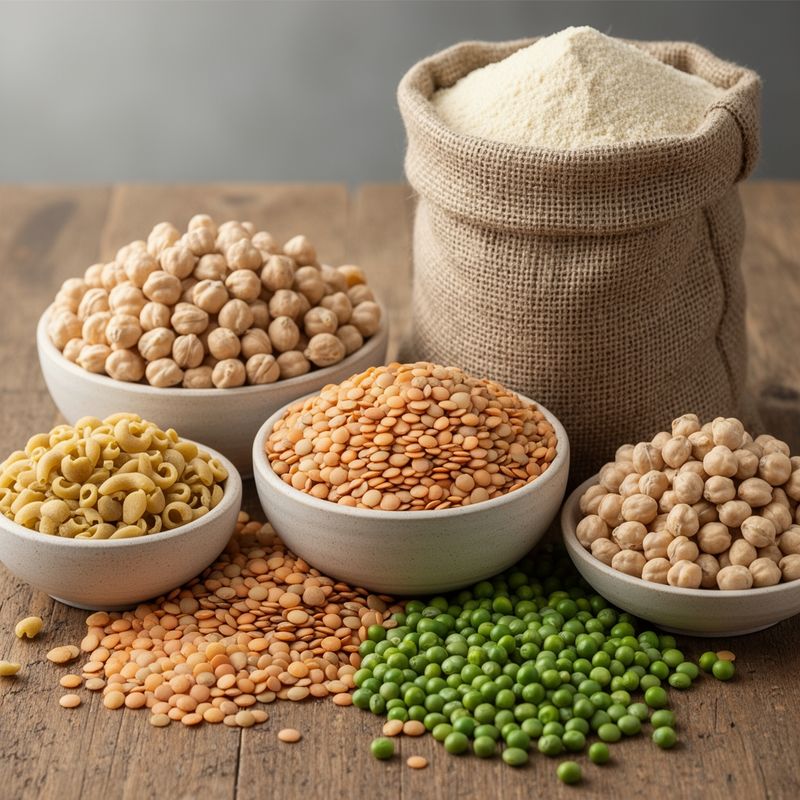 Ingredienti grezzi per la pasta Protein+ di Barilla
